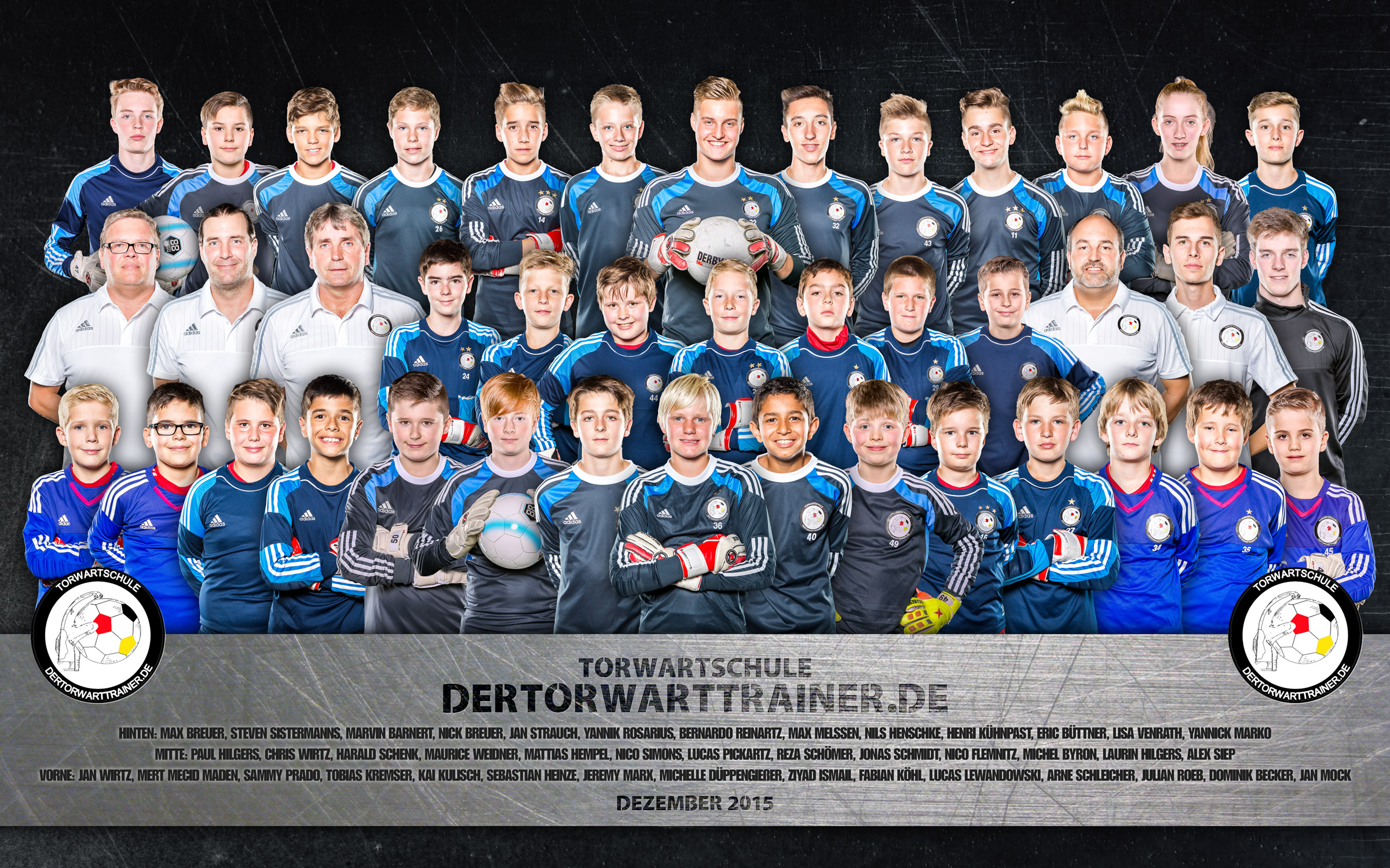 Torwartschule Fußball Mannschaftsfoto dertorwartrainer.de